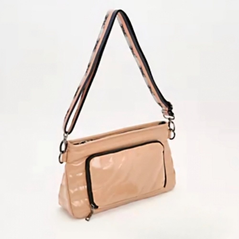 Think Royln Bank Street XL Crossbody Purse Nude Patent